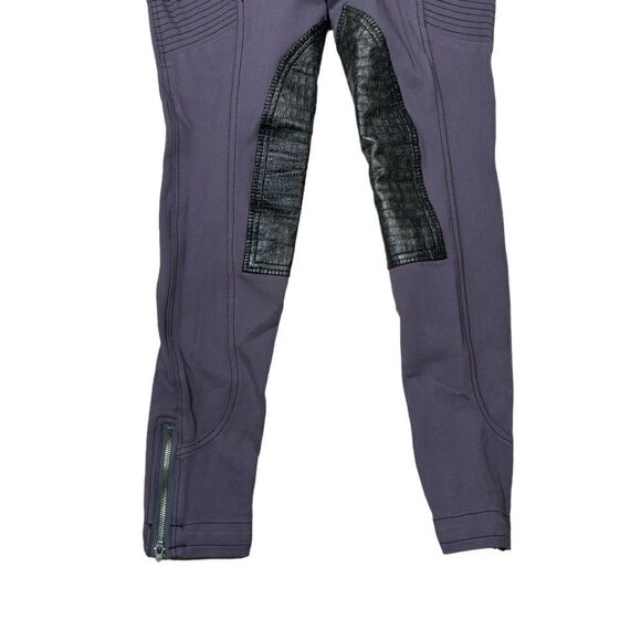GhoDho Womens Purple & Black Leather Knee Patch Equestrian Riding Breeches EU 30 - Picture 5 of 12